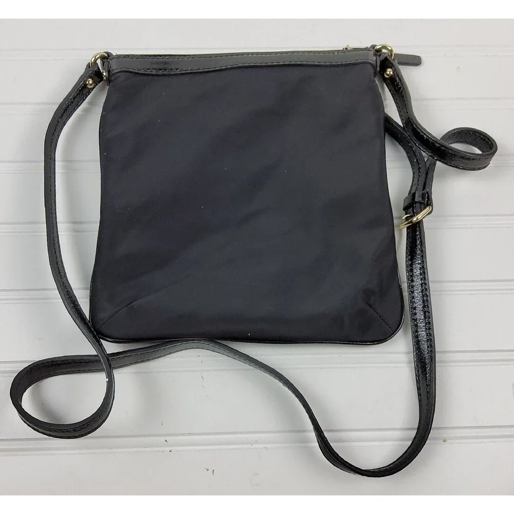 Kate Spade NY Nylon Crossbody Shoulder Handbag Purse Black